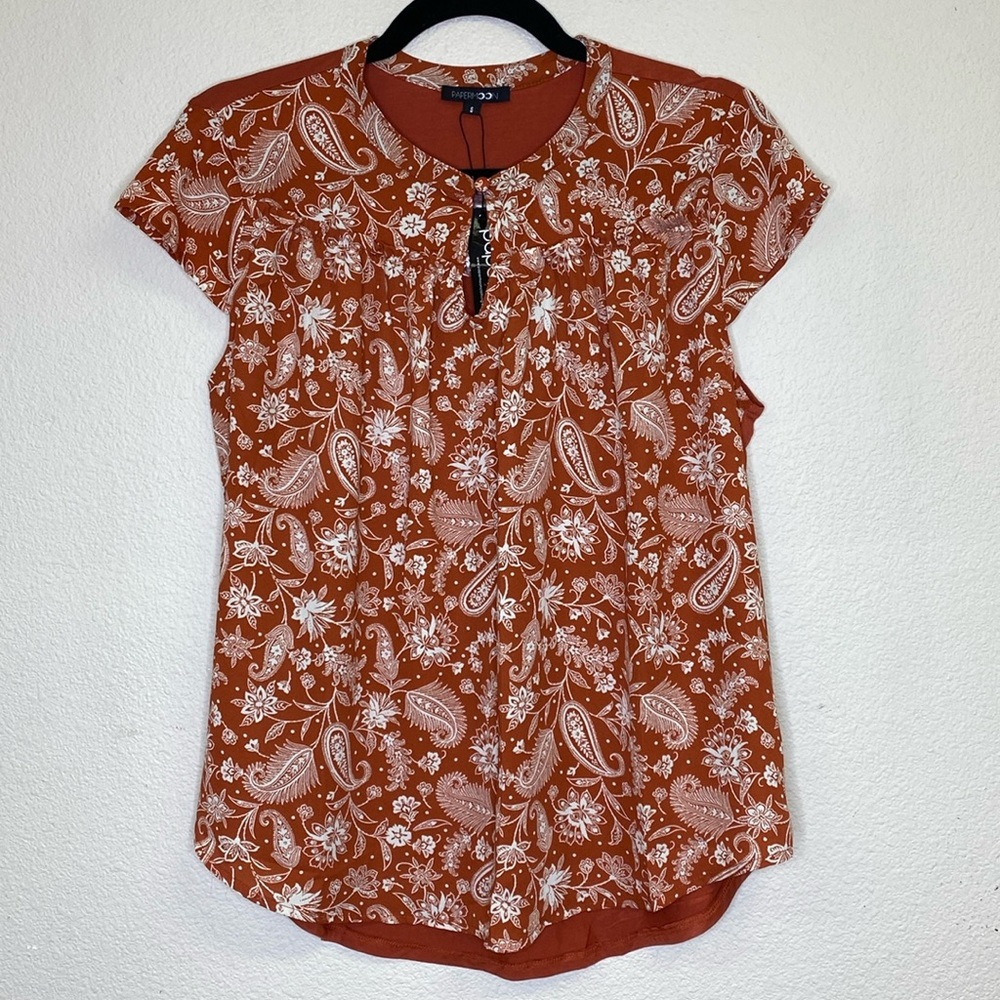 Papermoon Cap Sleeve Blouse NWT Size Small